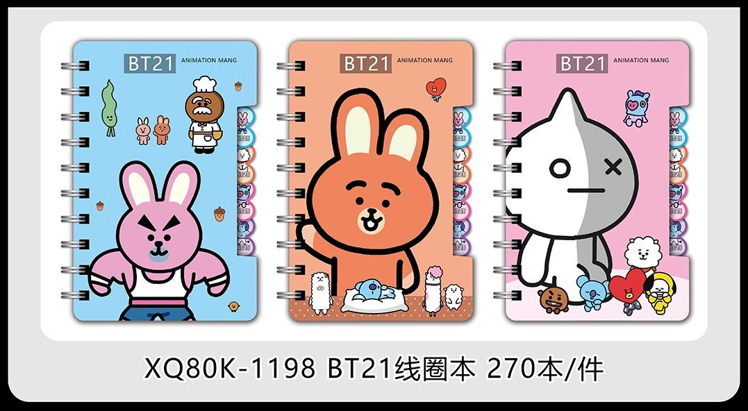 80K coil notebook, smiling face PP coil notebook, cartoon mini notebook, cartoon environmental protection coil notebook, coil notebook detail image 10