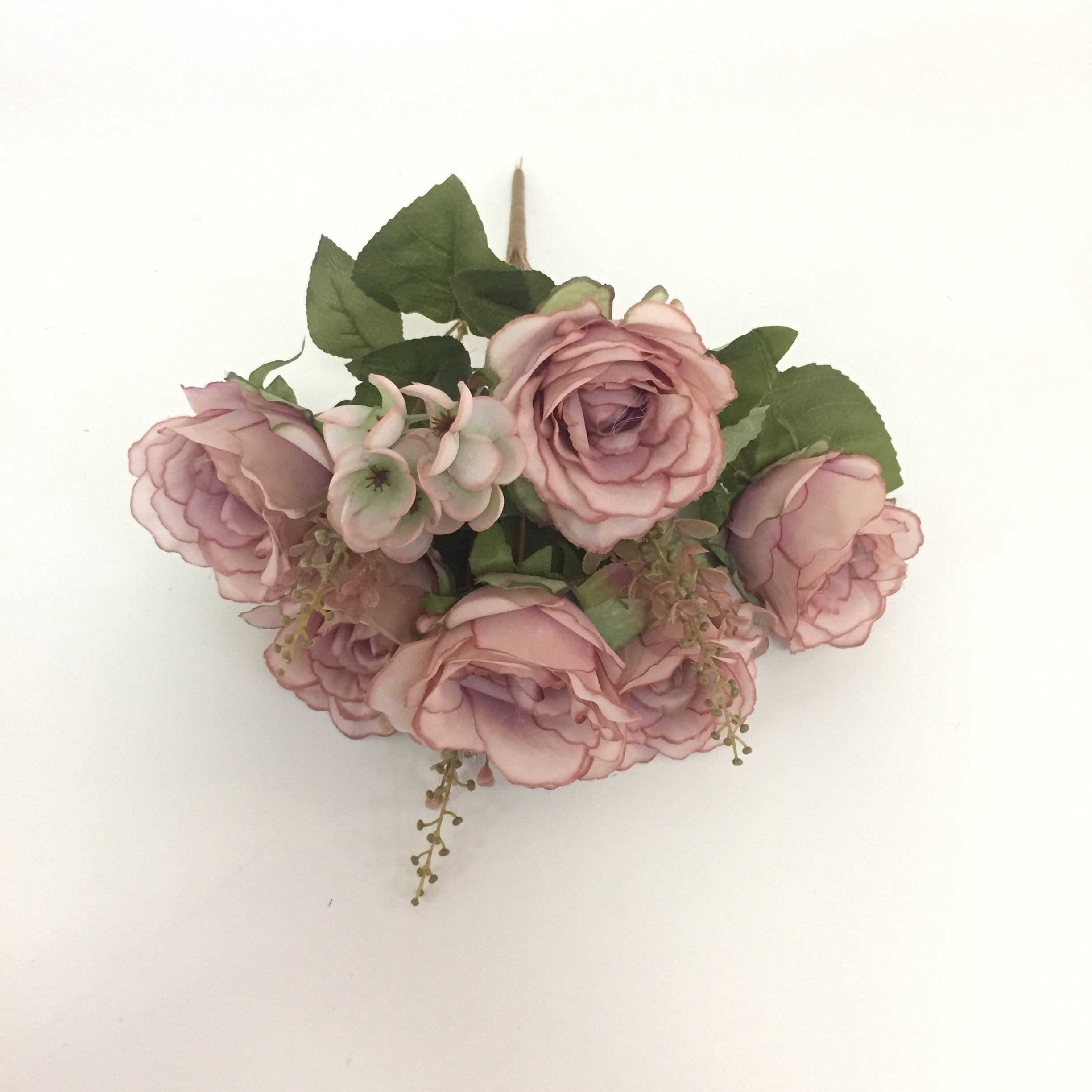 Put A Bunch Of Autumn Color French Rose Artificial Flowers False Flowers Silk Flowers European Flowers On The Porch full figure