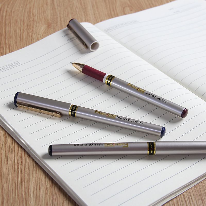 Five Thousand Years W-415 Golden Office Gel Pen 0.5mm in black, blue and red Item Picture