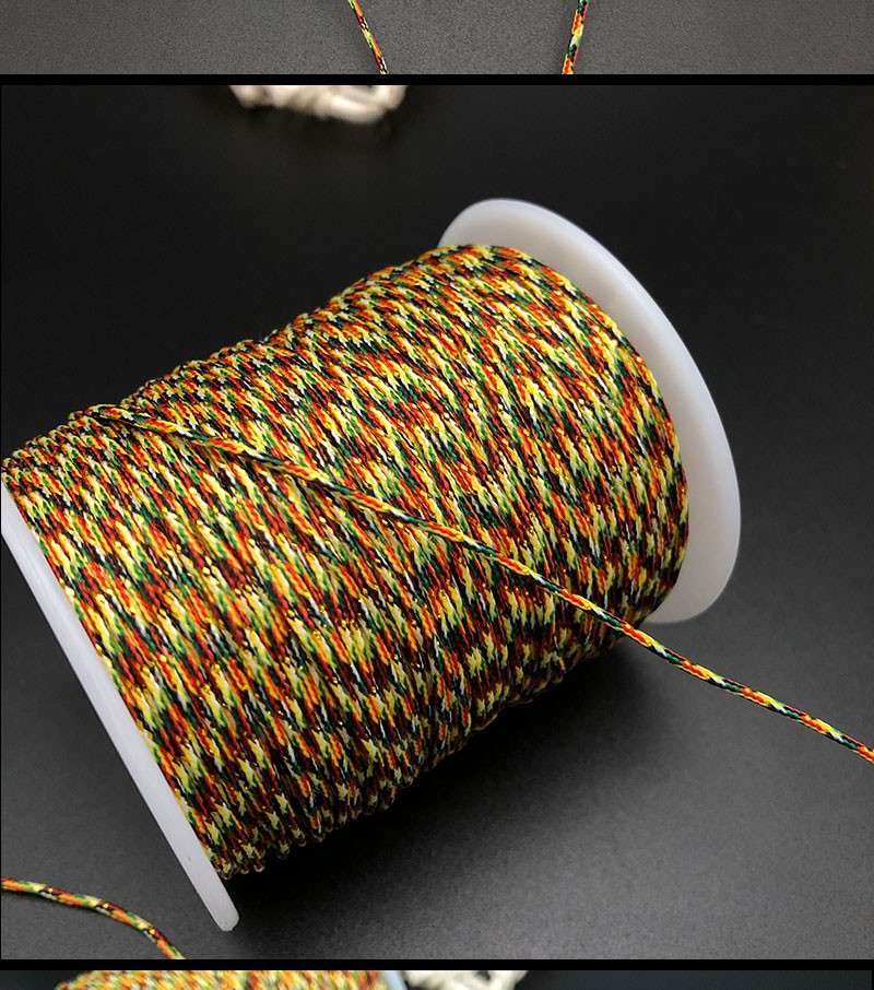 1.0MM gold five-color thread Dragon Boat Festival woven rope, 120M detail image 5