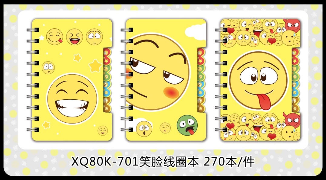 80K coil notebook, smiling face PP coil notebook, cartoon mini notebook, cartoon environmental protection coil notebook, coil notebook detail image 5
