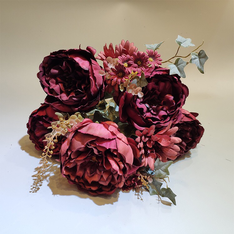 European Classic Peony Simulation Peony Bouquet Home Living Room Model Room Decoration Item Picture