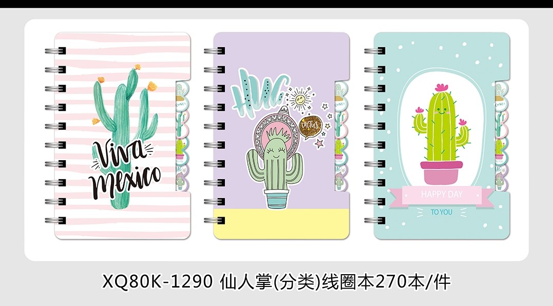 80K coil notebook, smiling face PP coil notebook, cartoon mini notebook, cartoon environmental protection coil notebook, coil notebook detail image 1