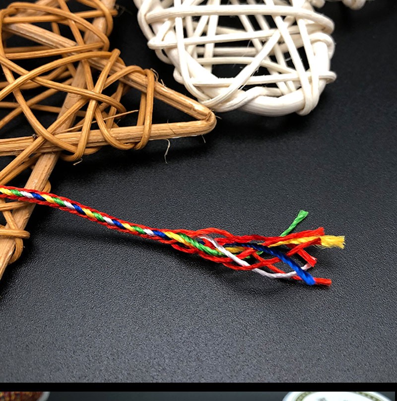 3.0MM multicolored rope Dragon Boat Festival egg loop rope bracelet necklace woven thread detail image 7