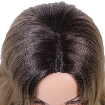 A new type of wig with a popular European and American style, featuring a gradient and short curly hair wig detail image 3