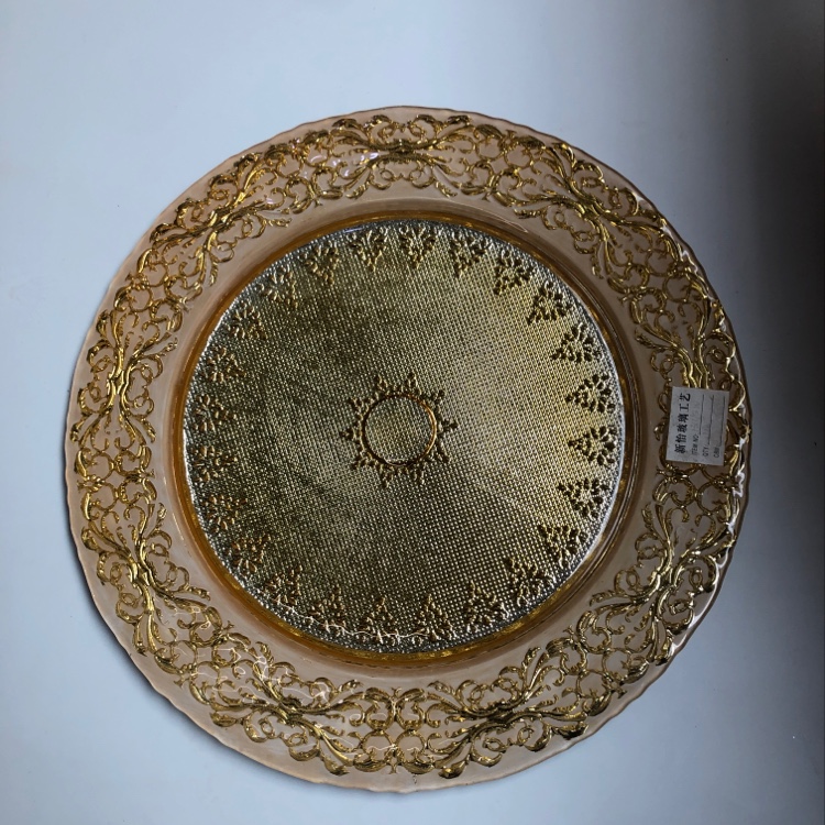 33cm金色婚庆盘