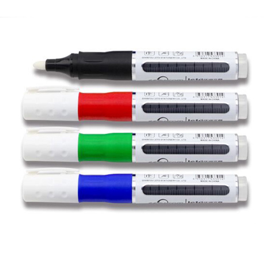 千汇直液式白板笔粗头按压大容量可加墨水替换笔囊彩色专用展示白底实物图