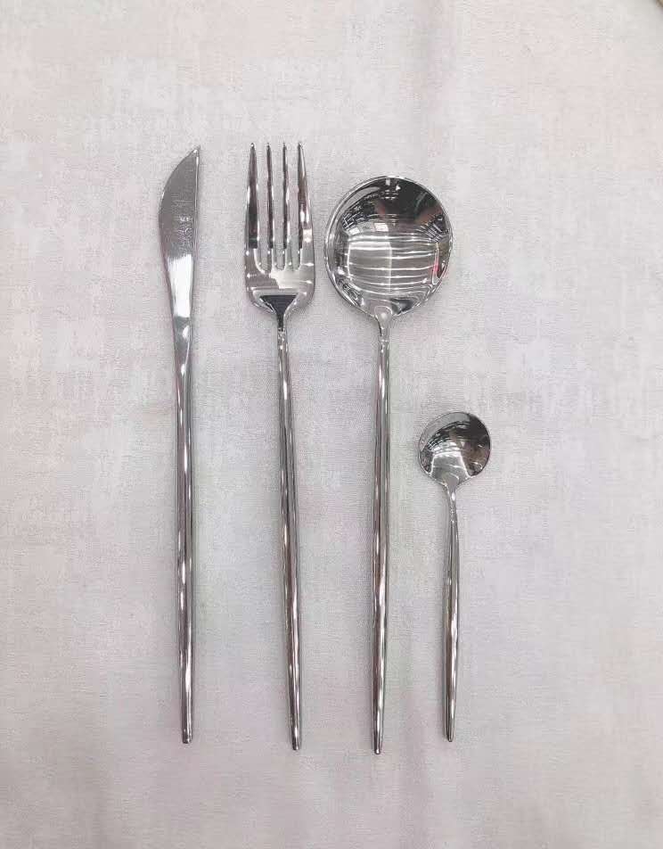 欧式304不锈钢刀叉勺三件套创意西餐牛排刀叉餐具加厚款图