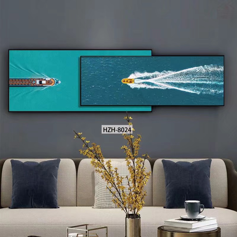 Superimposed abstract living room background wall decorative painting, light luxury modern sofa hanging painting, personalized horizontal hall wall painting Item Picture