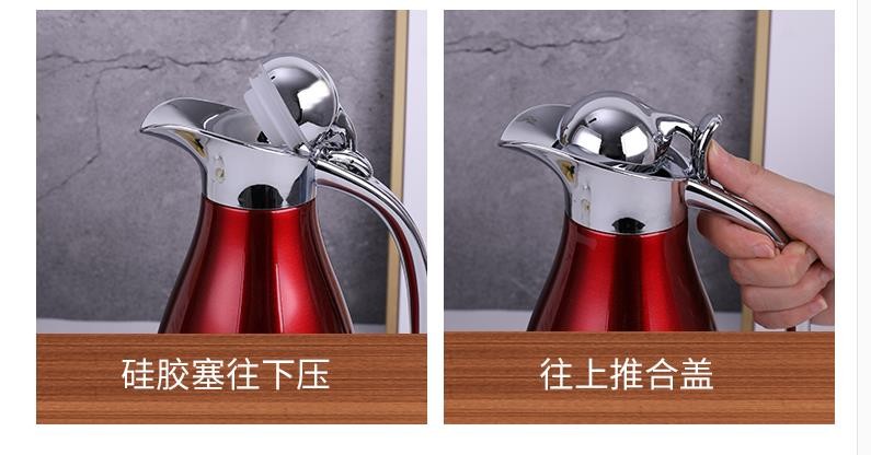 304 stainless steel vacuum insulated water kettle, large-capacity household thermos, coffee pot, hotel and restaurant teapot detail image 12