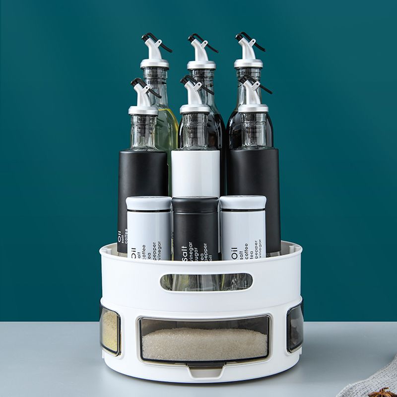 Sorting box, storage rack, rotating storage box, kitchen anti-slip rotating storage tray, household condiment jars and bottles wholesale 77X60D202 full figure