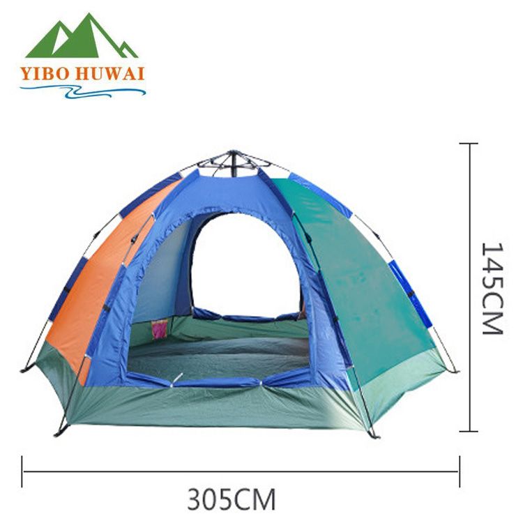 Automatic hexagonal tent, 6-8 people outdoor travel tent details Picture