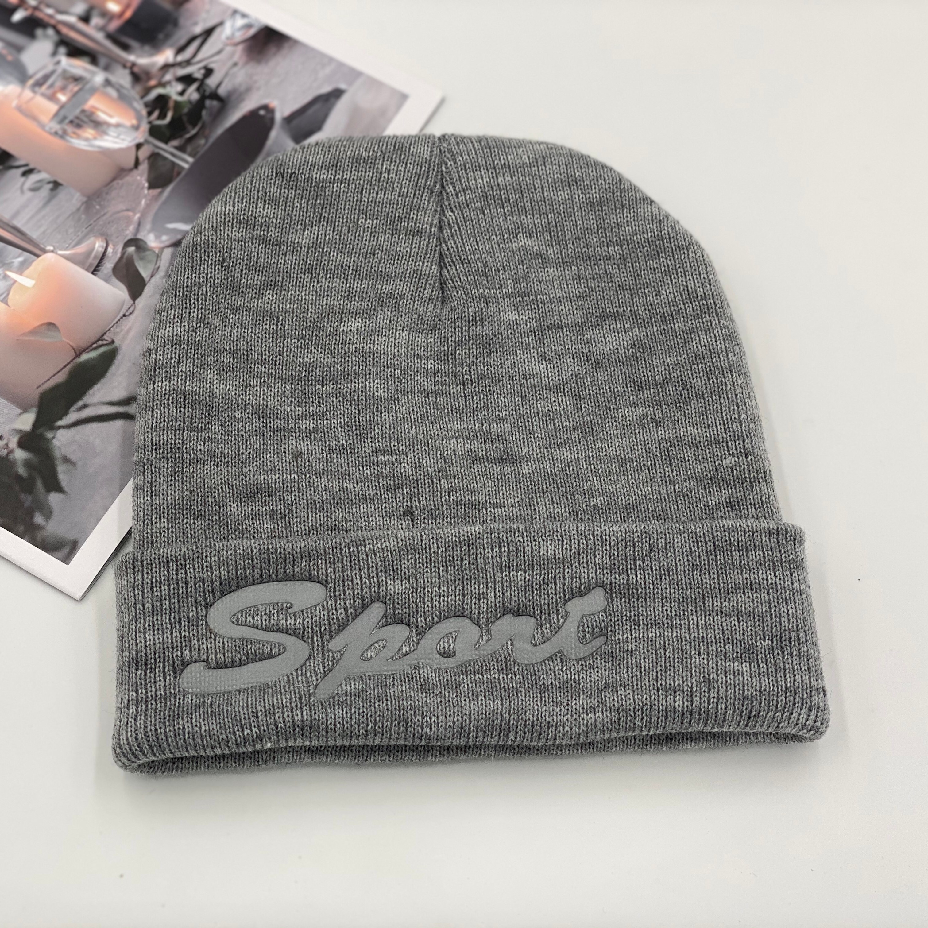 A knitted woolen cap for women, a versatile Korean style for autumn and winter; a casual and warm street couple's pullover cap for men detail image 12
