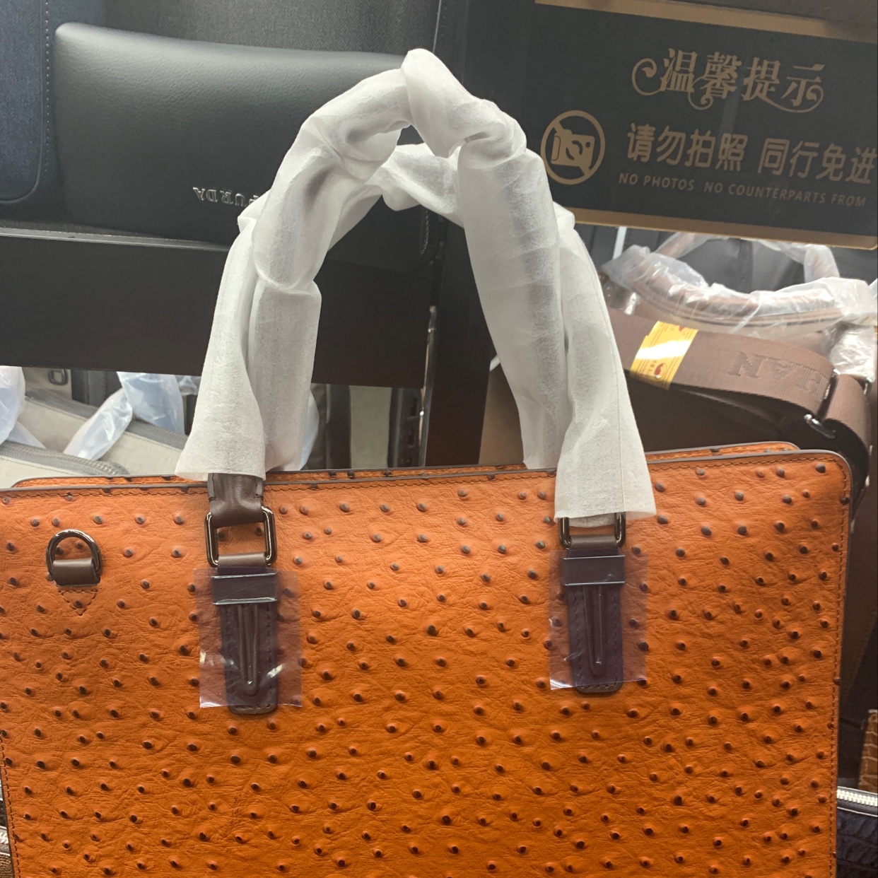Ostrich skin Business Bag 2 thumbnail