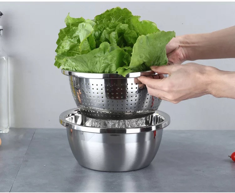 20cm欧式特亮水果米筛不锈钢沥水篮1.6详情图4