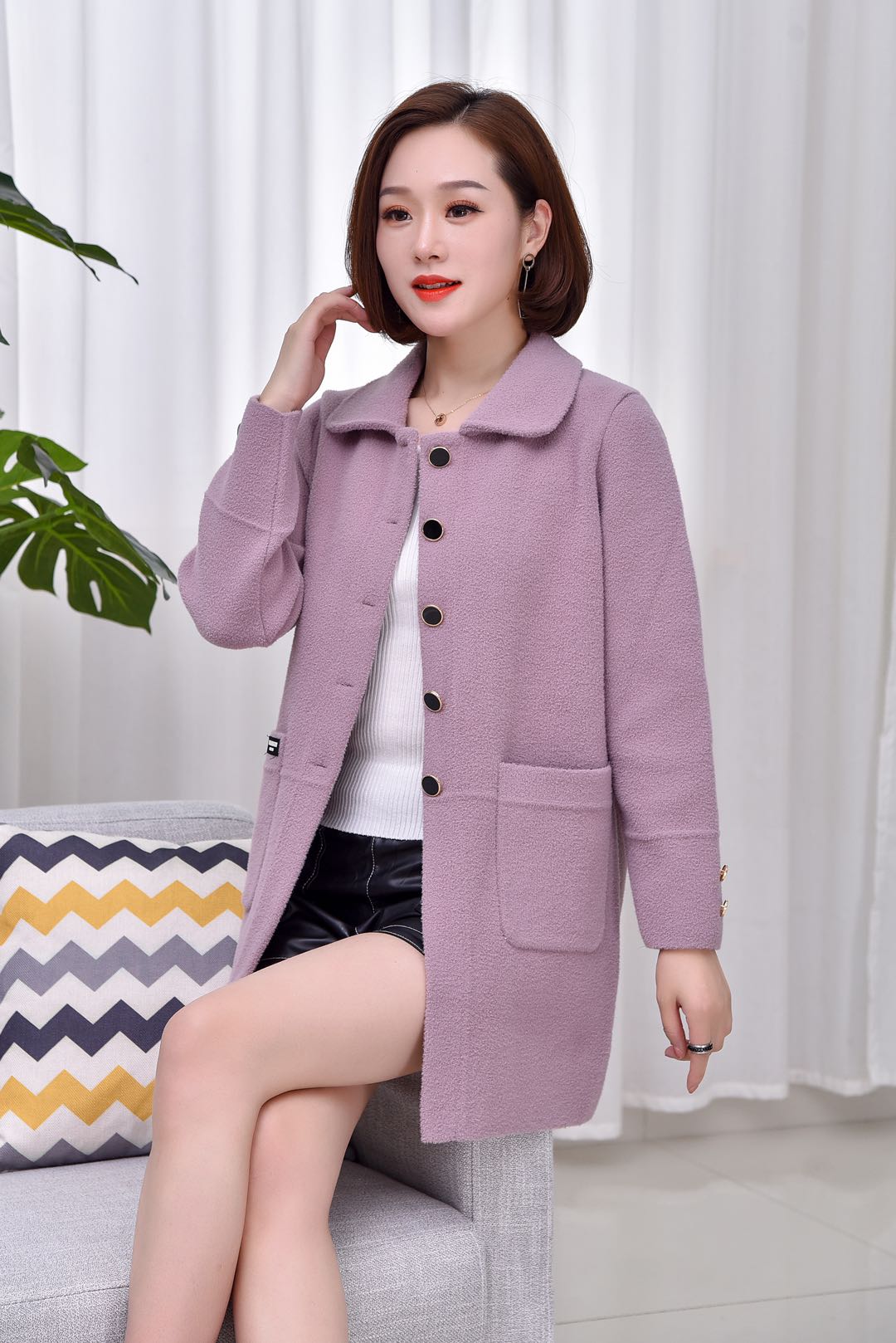 双面羊毛呢大衣