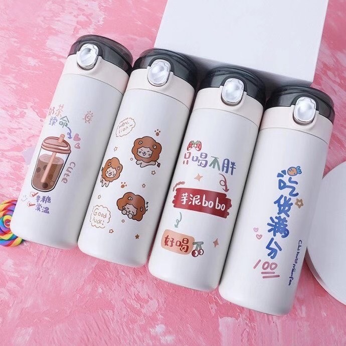 新品豌豆透明盖保温杯，3D浮雕图，小吃货&动物心情系列～～细节图