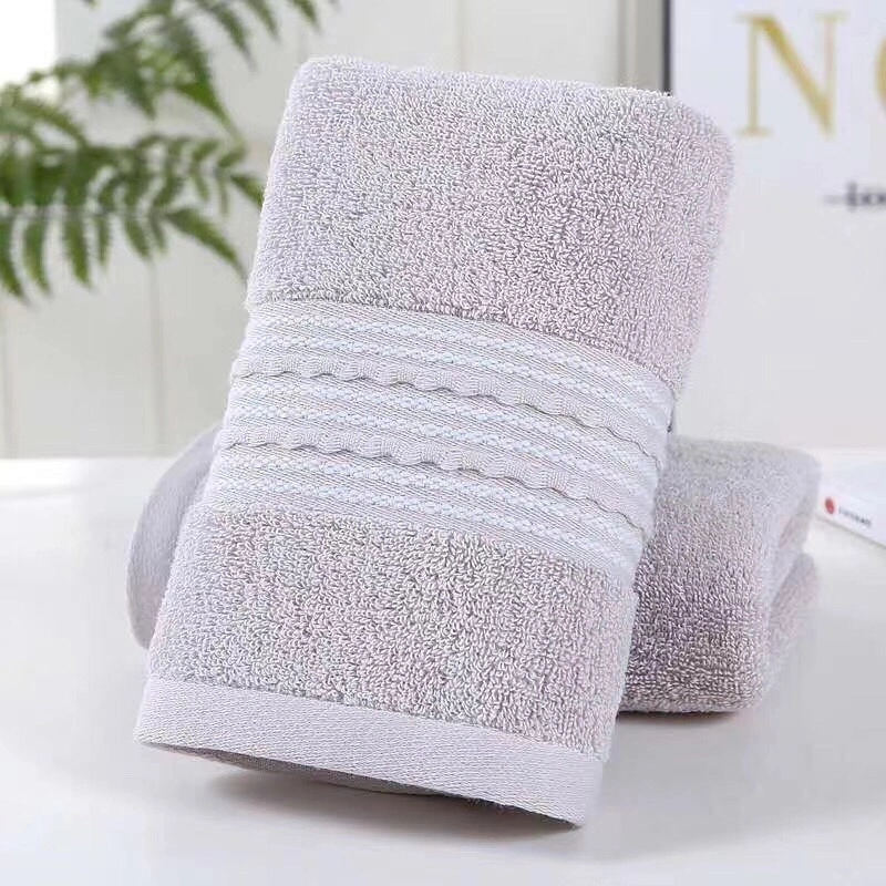 Plain white silk section towel detail image 1