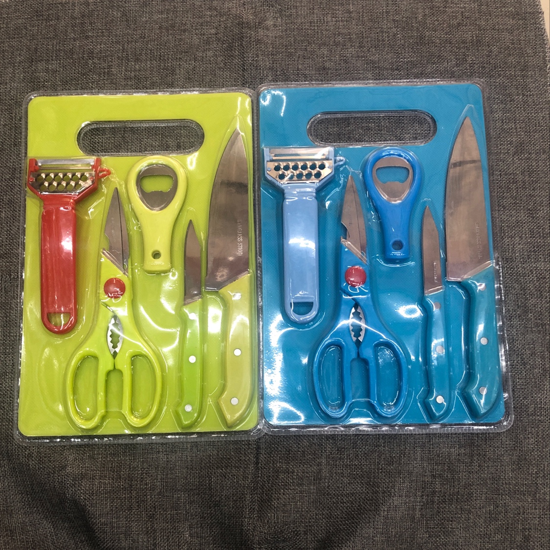 塑料菜板刀套装厨房用品刀具开瓶器剪刀削皮器水果刀厨房用品日用百货