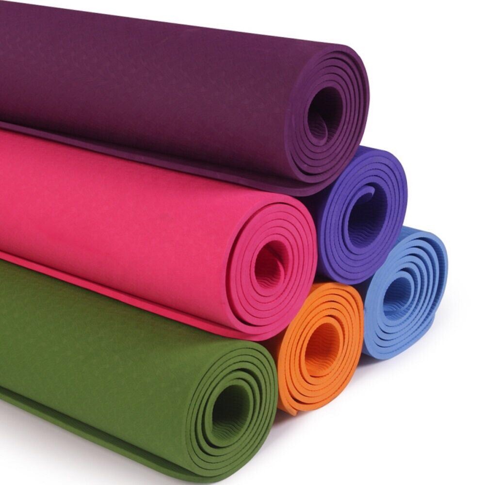 一件代发环保单色TPE瑜伽垫6mm.  加厚防滑健身垫。 瑜伽用品详情图3