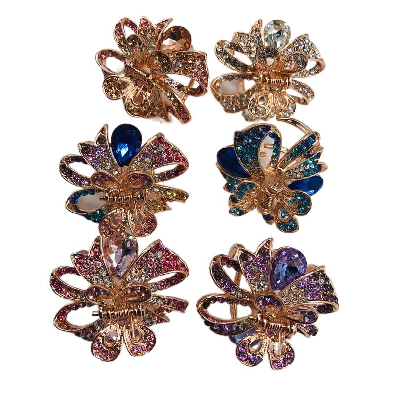Korean alloy head jewelry fashion grab clip hair accessories new women's full diamond-strange hand hair clip Taobao sales details Picture