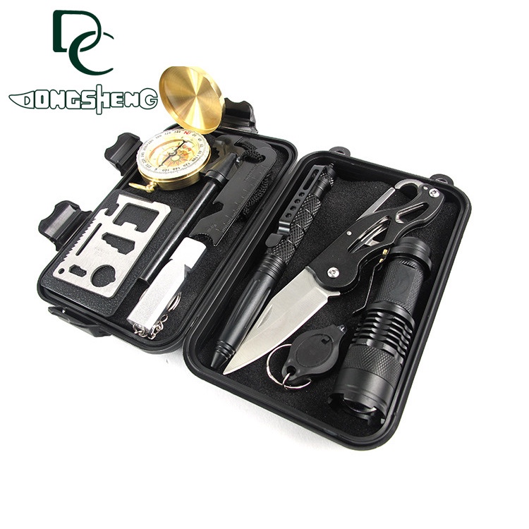 户外装备求生宝盒生存工具套装 多功能野外急救盒SOS应急用品夜光详情图4