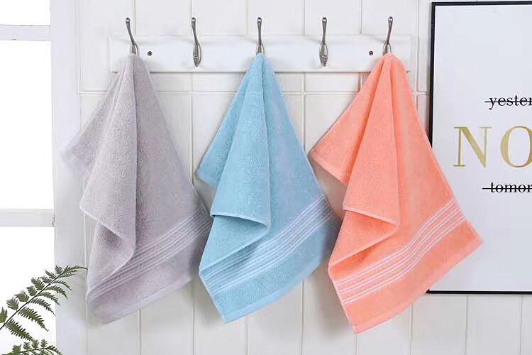 Plain white silk section towel