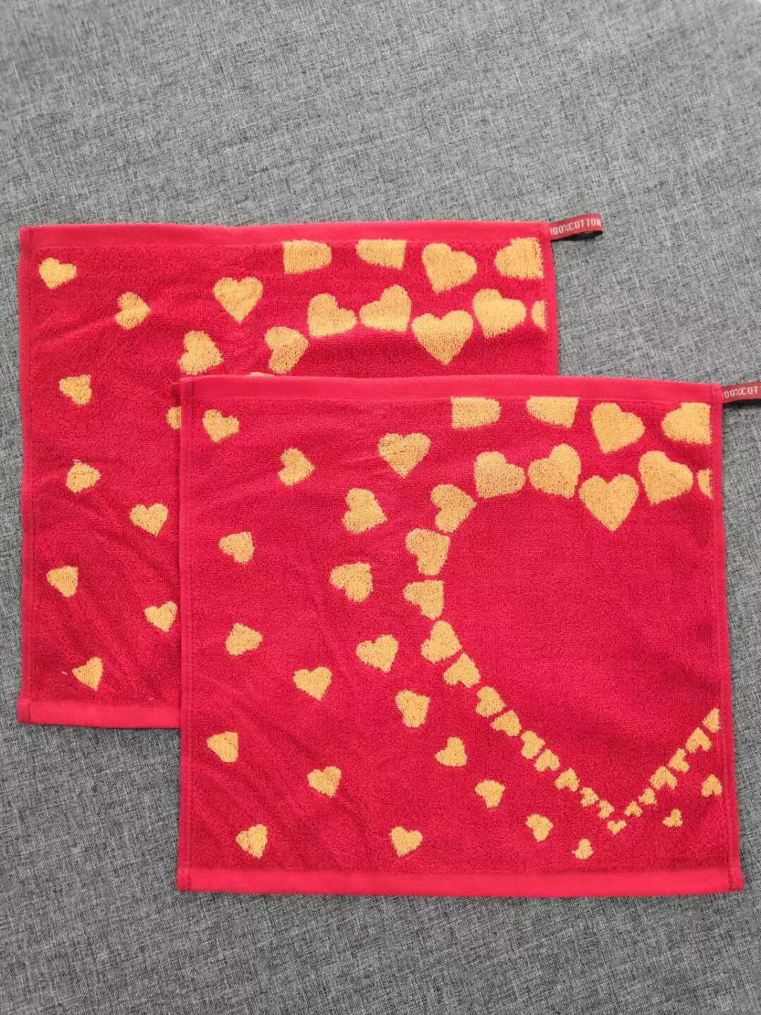 A festive red square scarf detail image 1