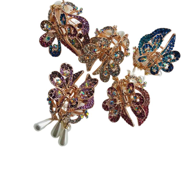 Korean rhine-drill clip clip Bangs top sweet headdress clip clip Hair clip clip bow clip clip clip clip grab the headdress details Picture