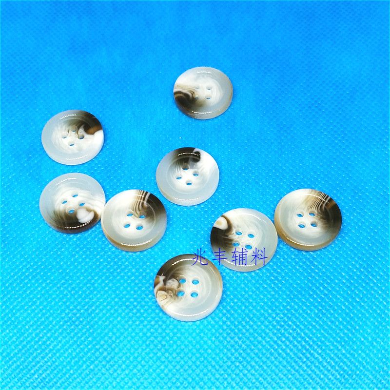 Plastic Clothing Buttons Resin Pattern Buttons Coat Trench Coat Buttons Two Eyes Four Eyes Wide Edge Fine Edge Accessories details Picture