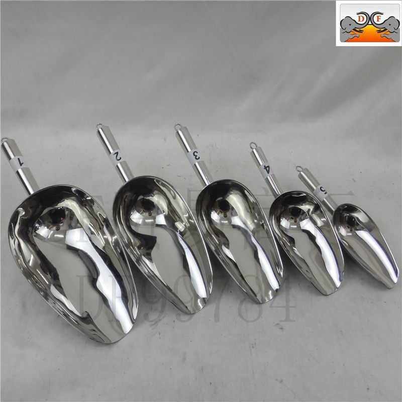 DF99784 1.2mm straight handle ice spatula, non-magnetic stainless steel thickened ice spatula, mostly used for tea, grains, mixed grains, milk tea, ice spatula DF TRADING HOUSE