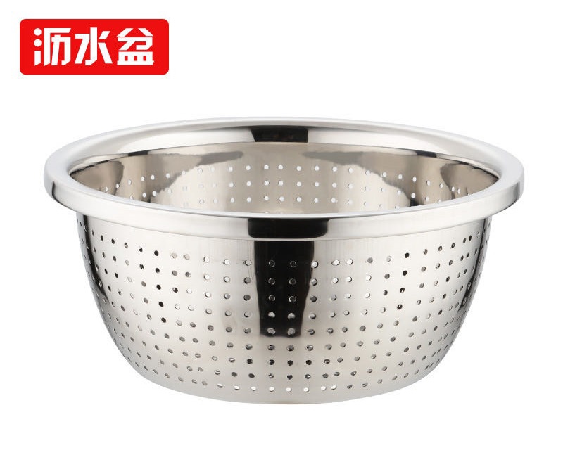 20cm欧式特亮水果米筛不锈钢沥水篮1.6产品图