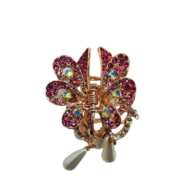 Korean rhine-drill clip clip Bangs top sweet headdress clip clip Hair clip clip bow clip clip clip clip grab the headdress Specification drawing