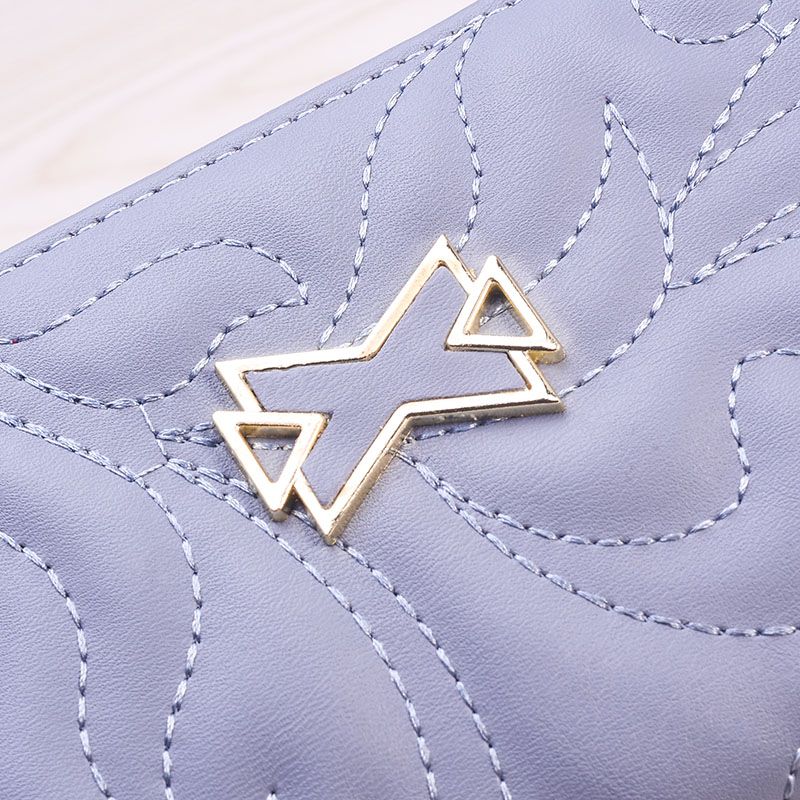 Amazon's new women's long wallet exquisite embroidery thread stick leather hardware fashionable and beautiful single zipper wallet manufacturers direct Item Picture