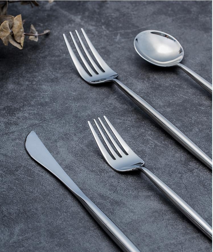 欧式304不锈钢刀叉勺三件套创意西餐牛排刀叉餐具加厚款详情图7