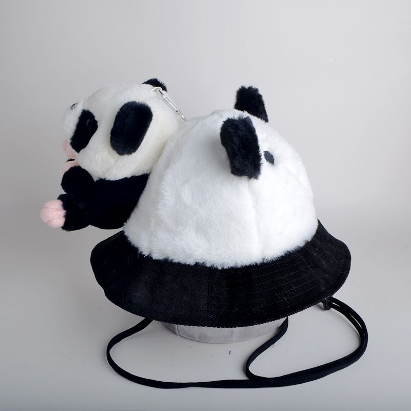 Hanu brand Z adult warm plush hat, women's hooded cute Japanese style, Korean version, versatile baseball cap, suitable for both men and women in winter details Picture