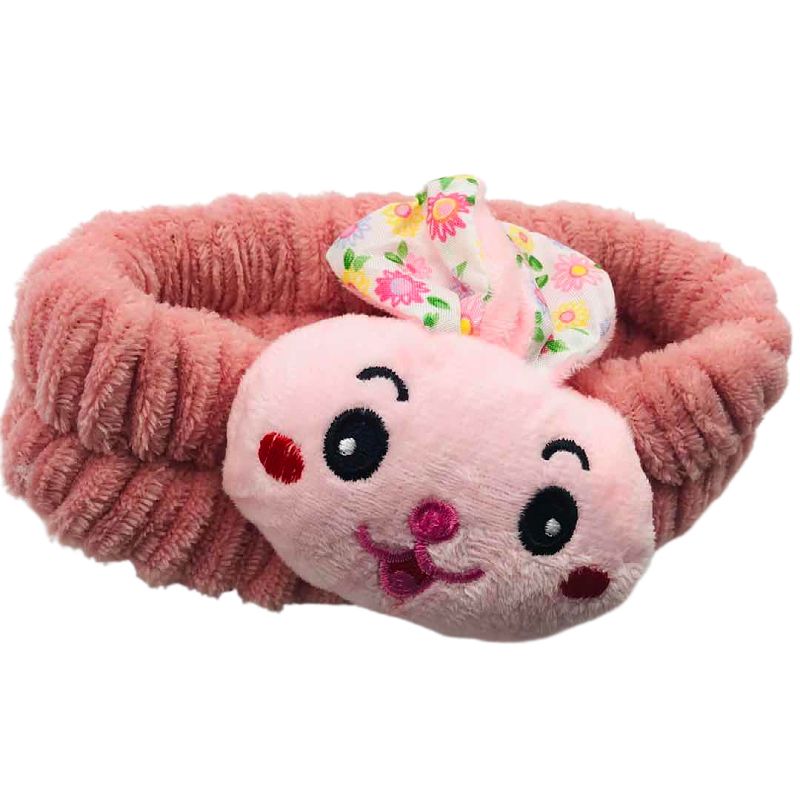 Cartoon cute plush bunny embroidery face makeup headband Headband eye mask wide edge headband wholesale full figure