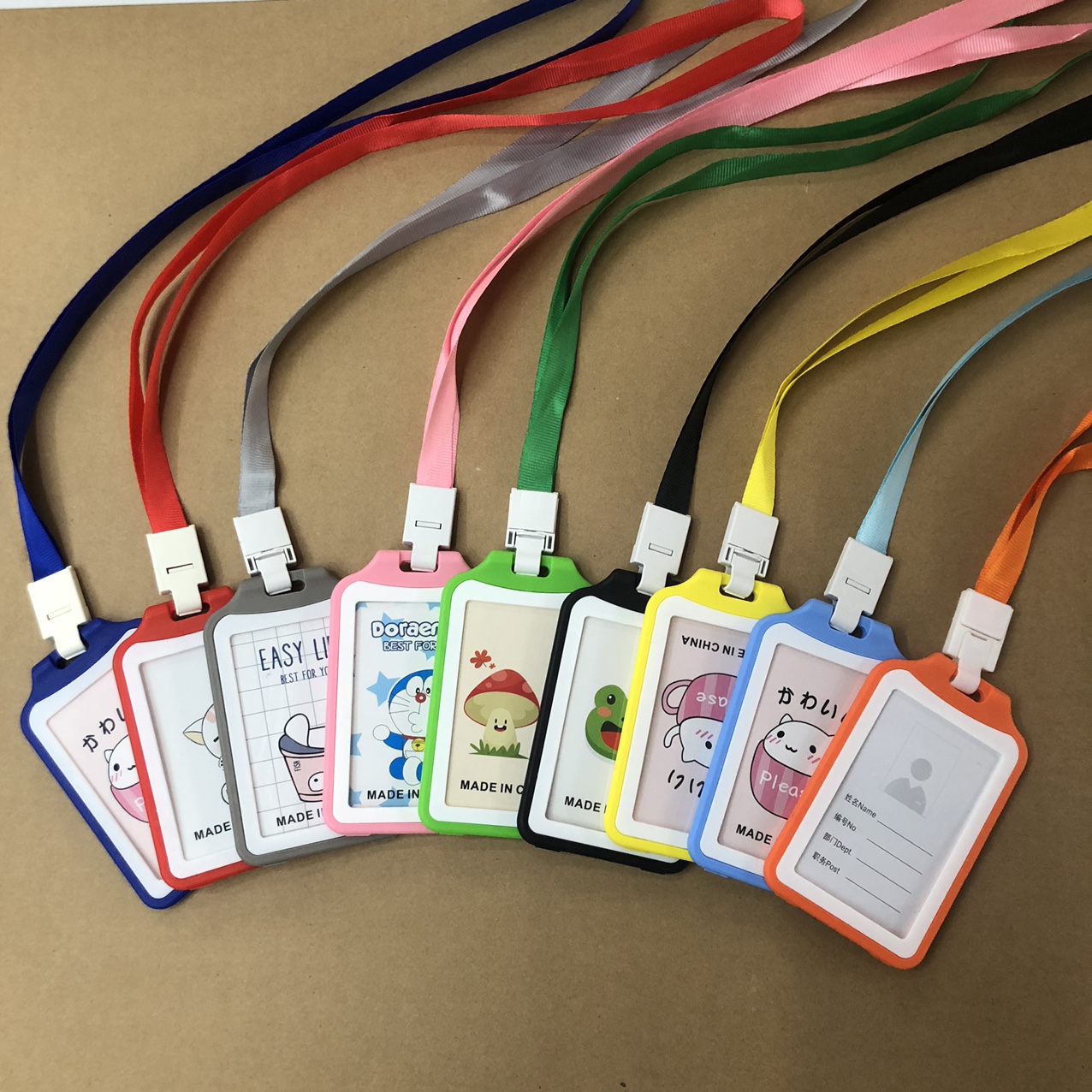 美人尖工作证件卡套学校展会证饭卡公交地铁保护套胸牌挂绳厂牌套