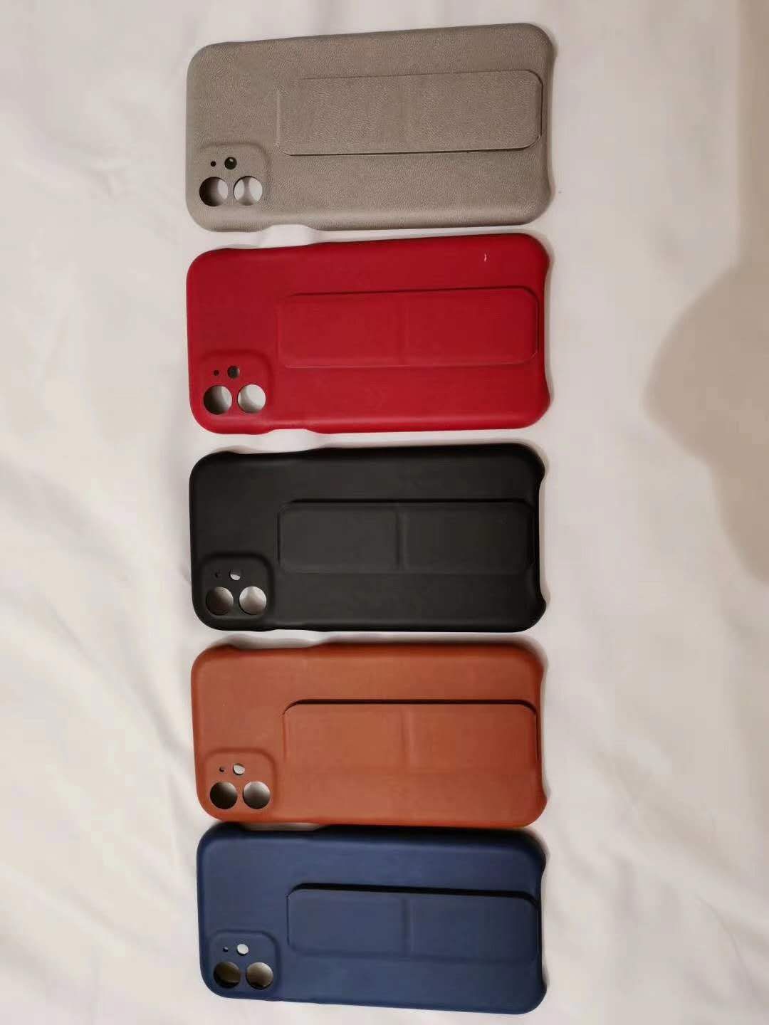 Leather magnetic folding stand phone case