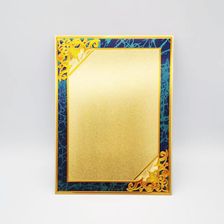 授权牌UV打印铝板荣誉奖牌花框木质奖牌铝板热转印打印框金色铝板