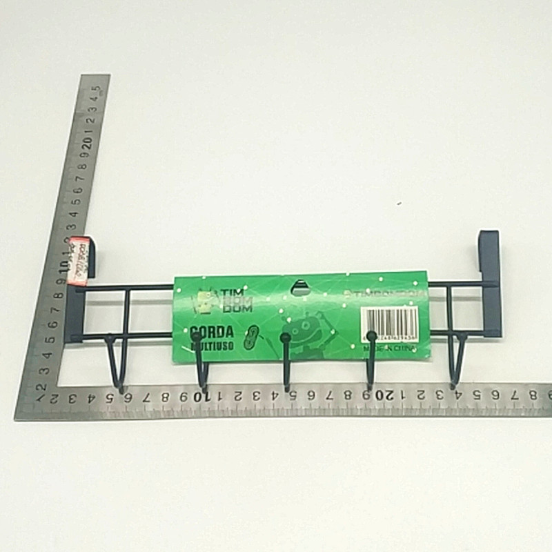 长24.5cm无痕免钉可拆卸门后挂钩 门背式5连钩挂衣架细节图