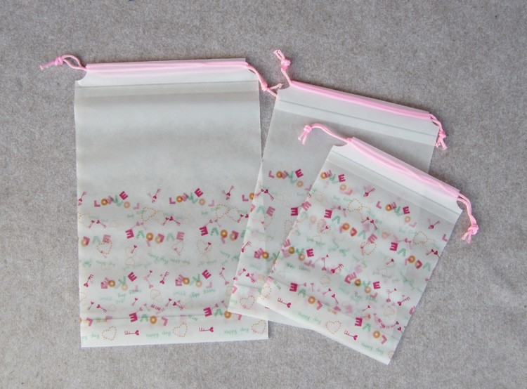 EVA磨砂束口袋 抽绳包装袋 拉绳收纳整理服装塑料袋 手提袋详情7