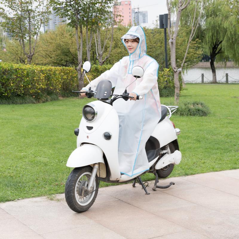 EVA环保成人长大衣摩托车雨衣产品图