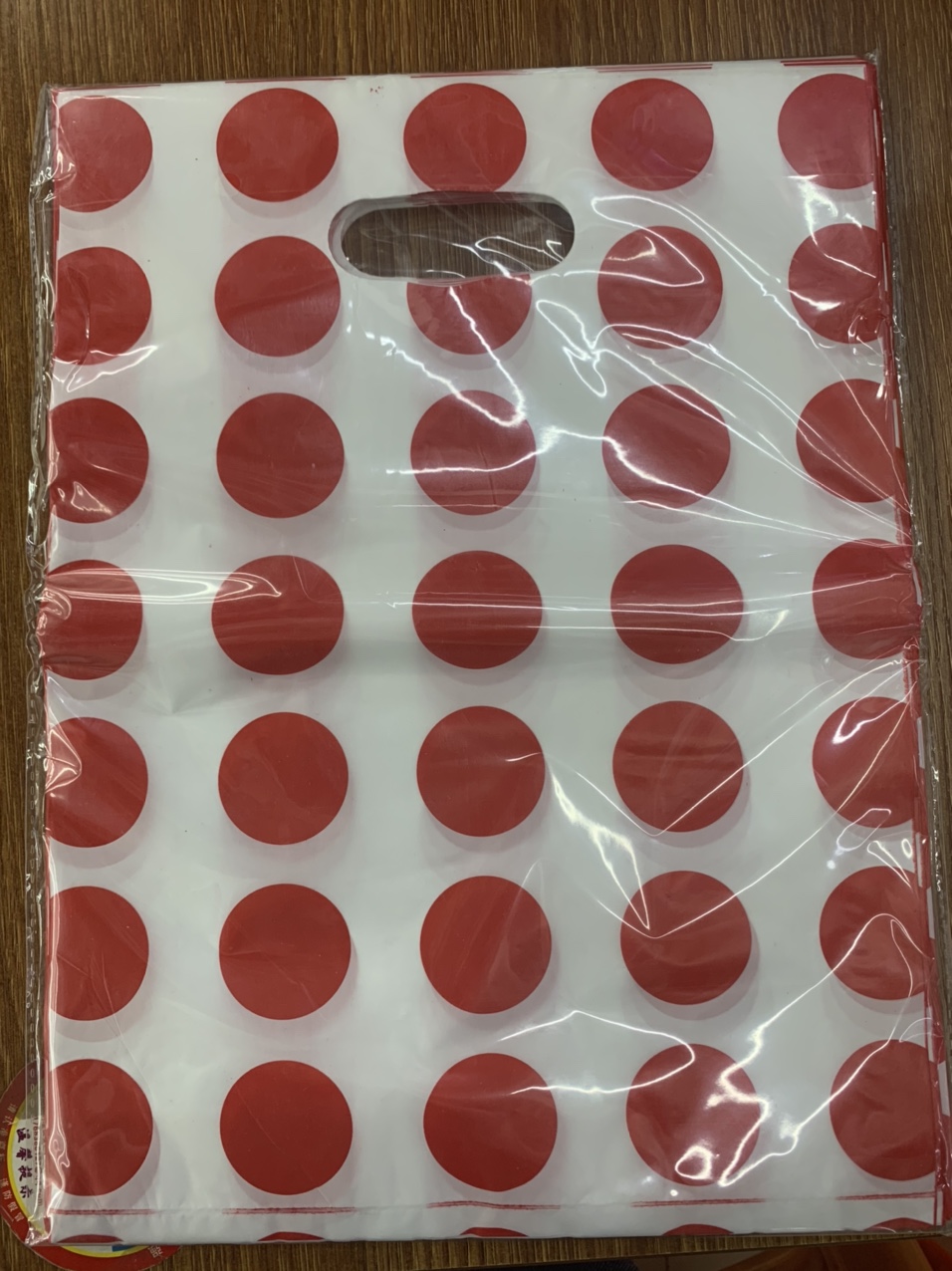 Polka Dot Flat-Top Gift Bag