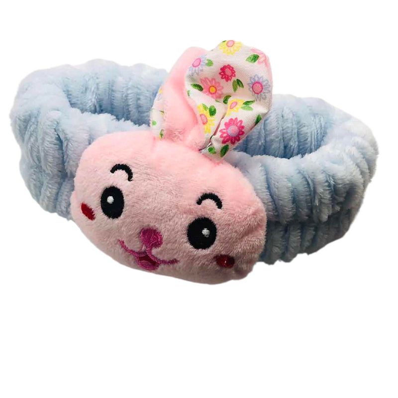 Cartoon cute plush bunny embroidery face makeup headband Headband eye mask wide edge headband wholesale details Picture