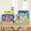 Thickened cartoon non-woven fabric student hand-held shopping bags, gift bags, color-coated packaging, takeout food packing bags