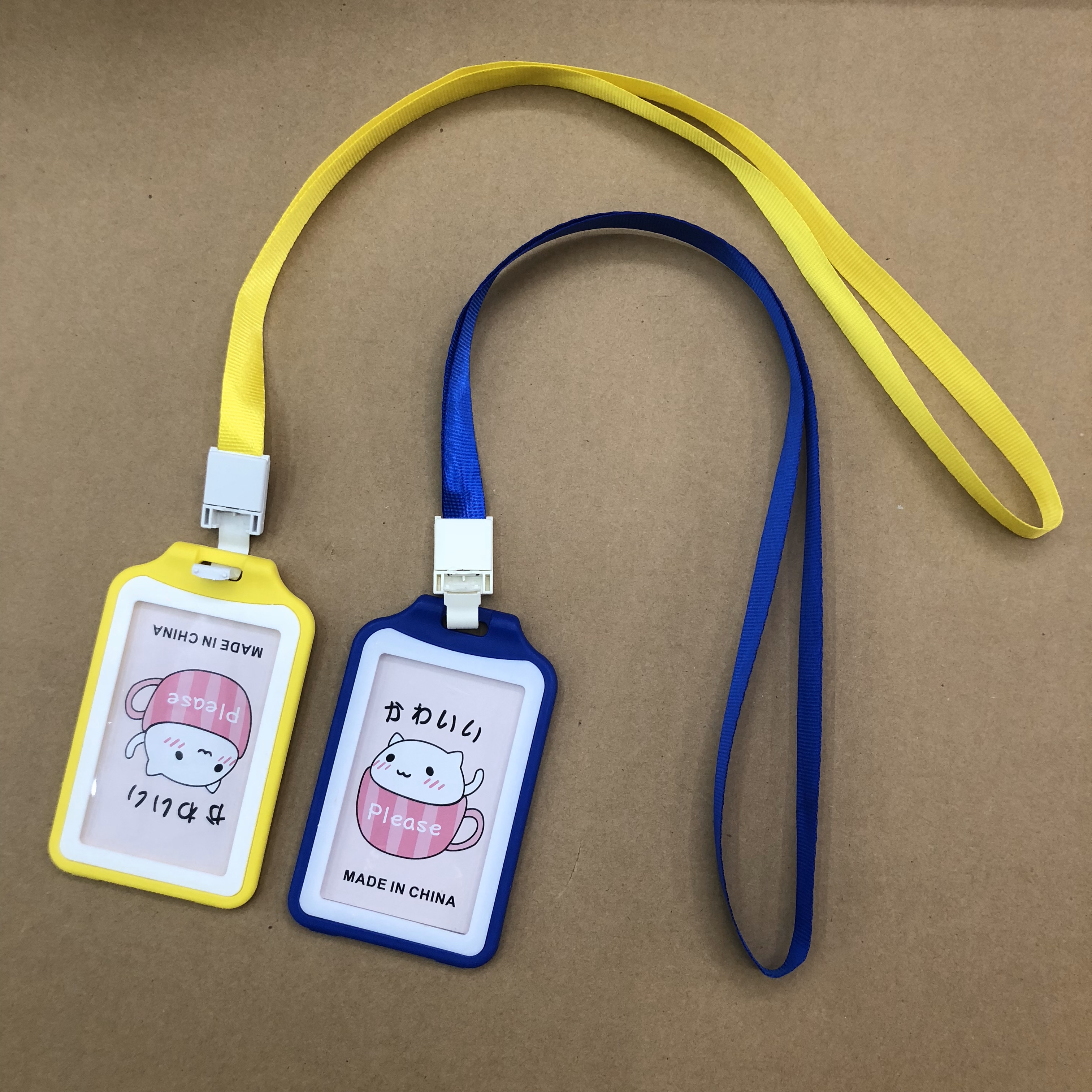 美人尖工作证件卡套学校展会证饭卡公交地铁保护套胸牌挂绳厂牌套细节图