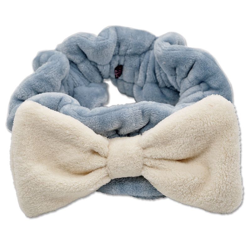 Original net celebrity large face wash headband Big bow girl headband coral velvet autumn/winter headband non-slip hair accessories Item Picture