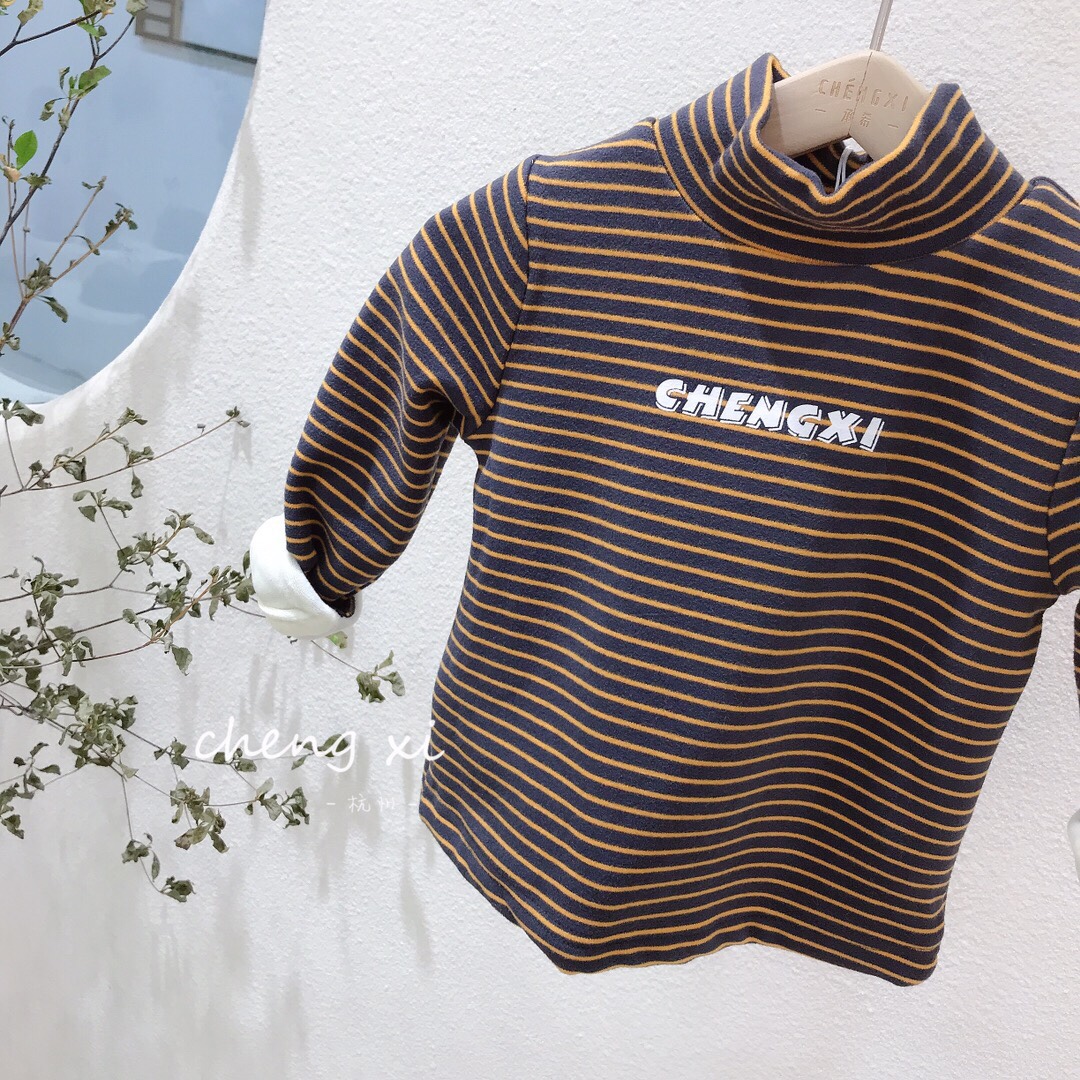 Winter 2020 pinstripe turtleneck top thumbnail