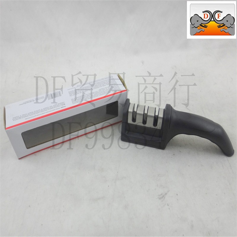 DF99150 纯黑磨刀器磨刀器家用三段式打磨工具多功能四段摆摊磨刀神器快速磨刀石 DF TRADING HOUSE详情1